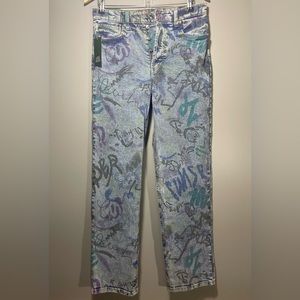 Wild Fable Graffiti Straight Leg Jeans